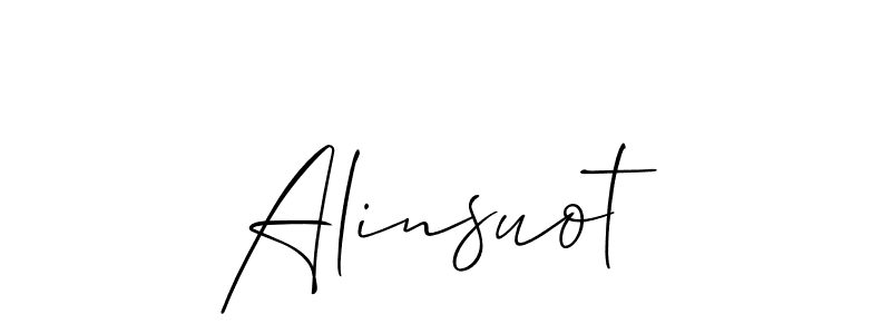 Once you've used our free online signature maker to create your best signature Allison_Script style, it's time to enjoy all of the benefits that Alinsuot name signing documents. Alinsuot signature style 2 images and pictures png