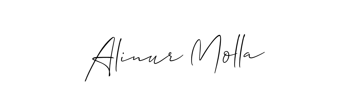 Alinur Molla stylish signature style. Best Handwritten Sign (Allison_Script) for my name. Handwritten Signature Collection Ideas for my name Alinur Molla. Alinur Molla signature style 2 images and pictures png
