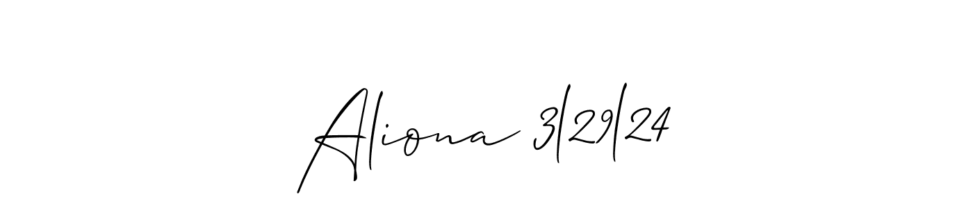Allison_Script is a professional signature style that is perfect for those who want to add a touch of class to their signature. It is also a great choice for those who want to make their signature more unique. Get Aliona 3l29l24 name to fancy signature for free. Aliona 3l29l24 signature style 2 images and pictures png