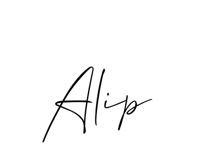 How to make Alip name signature. Use Allison_Script style for creating short signs online. This is the latest handwritten sign. Alip signature style 2 images and pictures png