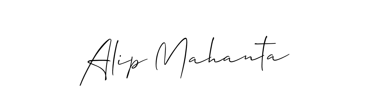 How to make Alip Mahanta signature? Allison_Script is a professional autograph style. Create handwritten signature for Alip Mahanta name. Alip Mahanta signature style 2 images and pictures png