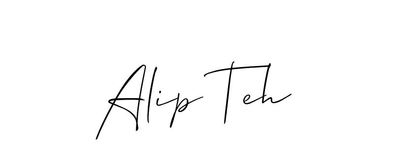 Make a beautiful signature design for name Alip Teh. Use this online signature maker to create a handwritten signature for free. Alip Teh signature style 2 images and pictures png