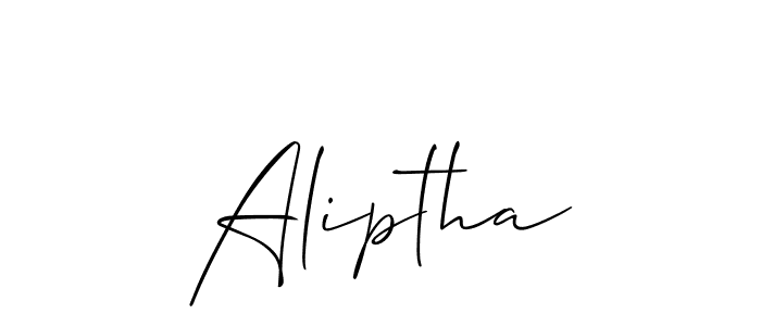 How to make Aliptha name signature. Use Allison_Script style for creating short signs online. This is the latest handwritten sign. Aliptha signature style 2 images and pictures png