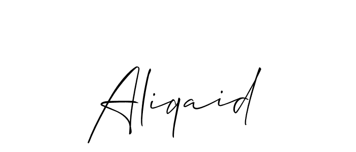 How to Draw Aliqaid signature style? Allison_Script is a latest design signature styles for name Aliqaid. Aliqaid signature style 2 images and pictures png