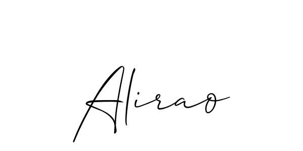 The best way (Allison_Script) to make a short signature is to pick only two or three words in your name. The name Alirao include a total of six letters. For converting this name. Alirao signature style 2 images and pictures png