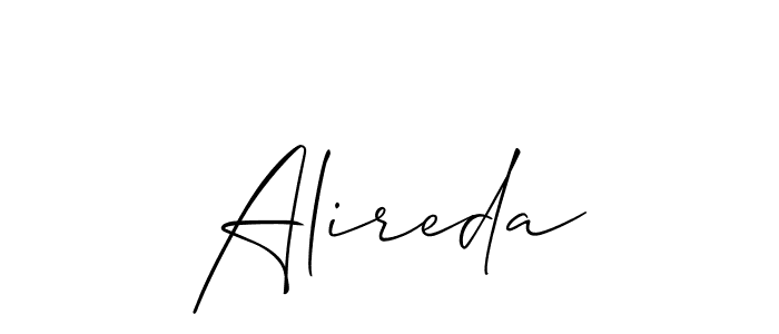 You can use this online signature creator to create a handwritten signature for the name Alireda. This is the best online autograph maker. Alireda signature style 2 images and pictures png