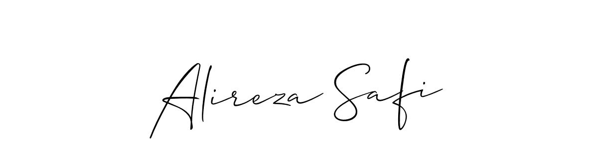 Allison_Script is a professional signature style that is perfect for those who want to add a touch of class to their signature. It is also a great choice for those who want to make their signature more unique. Get Alireza Safi name to fancy signature for free. Alireza Safi signature style 2 images and pictures png