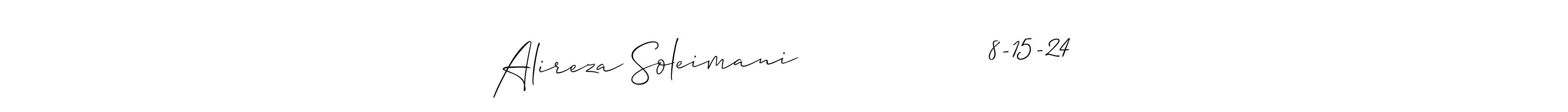 Use a signature maker to create a handwritten signature online. With this signature software, you can design (Allison_Script) your own signature for name Alireza Soleimani                  8-15-24. Alireza Soleimani                  8-15-24 signature style 2 images and pictures png