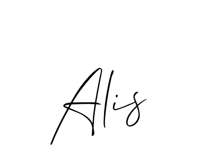 Allison_Script is a professional signature style that is perfect for those who want to add a touch of class to their signature. It is also a great choice for those who want to make their signature more unique. Get Alis name to fancy signature for free. Alis signature style 2 images and pictures png