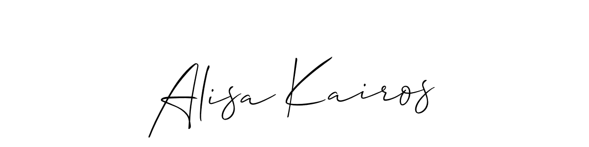 Similarly Allison_Script is the best handwritten signature design. Signature creator online .You can use it as an online autograph creator for name Alisa Kairos. Alisa Kairos signature style 2 images and pictures png