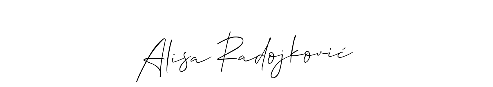 Also we have Alisa Radojković name is the best signature style. Create professional handwritten signature collection using Allison_Script autograph style. Alisa Radojković signature style 2 images and pictures png