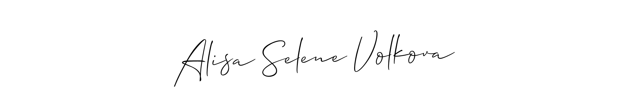 Create a beautiful signature design for name Alisa Selene Volkova. With this signature (Allison_Script) fonts, you can make a handwritten signature for free. Alisa Selene Volkova signature style 2 images and pictures png
