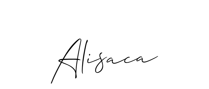 How to make Alisaca signature? Allison_Script is a professional autograph style. Create handwritten signature for Alisaca name. Alisaca signature style 2 images and pictures png