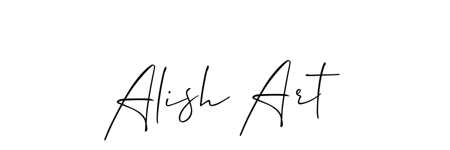 How to make Alish Art signature? Allison_Script is a professional autograph style. Create handwritten signature for Alish Art name. Alish Art signature style 2 images and pictures png