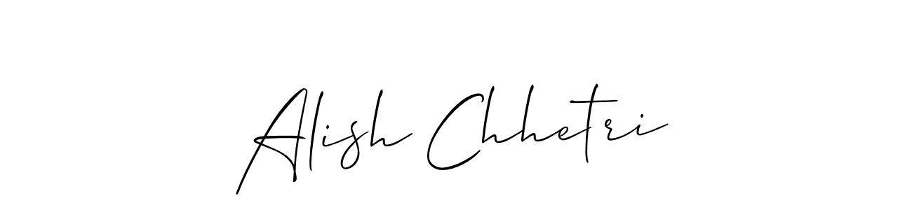 The best way (Allison_Script) to make a short signature is to pick only two or three words in your name. The name Alish Chhetri include a total of six letters. For converting this name. Alish Chhetri signature style 2 images and pictures png