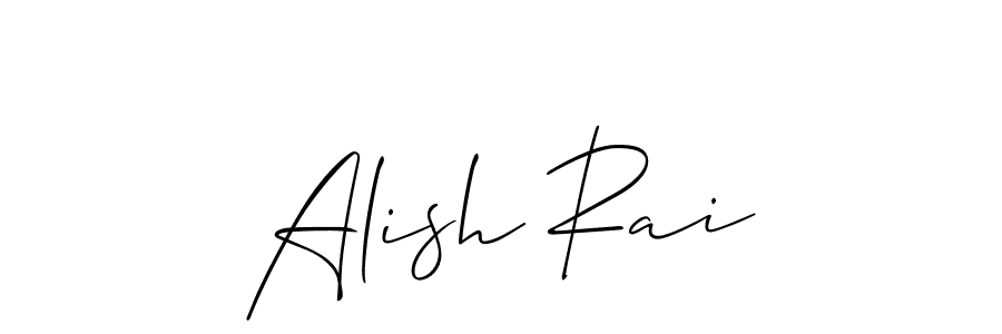 Allison_Script is a professional signature style that is perfect for those who want to add a touch of class to their signature. It is also a great choice for those who want to make their signature more unique. Get Alish Rai name to fancy signature for free. Alish Rai signature style 2 images and pictures png