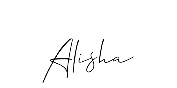 Design your own signature with our free online signature maker. With this signature software, you can create a handwritten (Allison_Script) signature for name Alisha. Alisha signature style 2 images and pictures png
