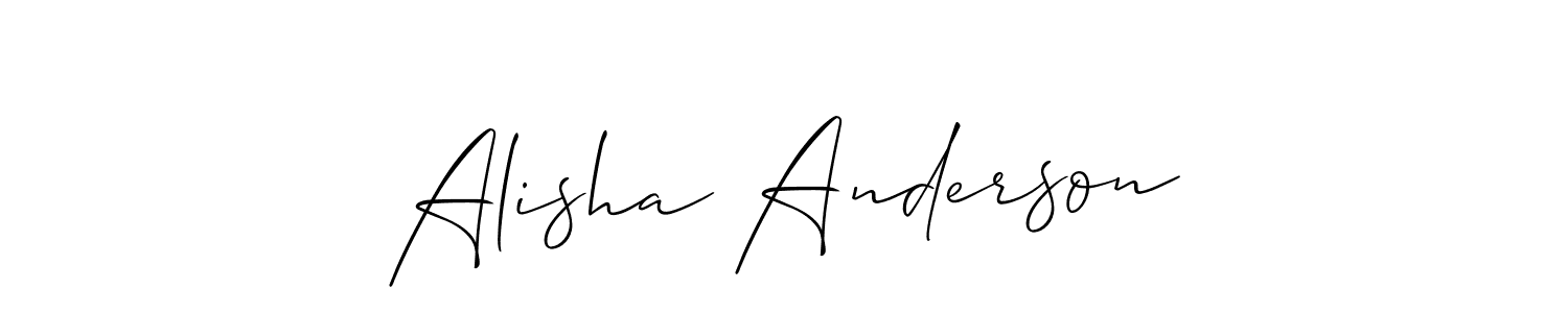 Also You can easily find your signature by using the search form. We will create Alisha Anderson name handwritten signature images for you free of cost using Allison_Script sign style. Alisha Anderson signature style 2 images and pictures png