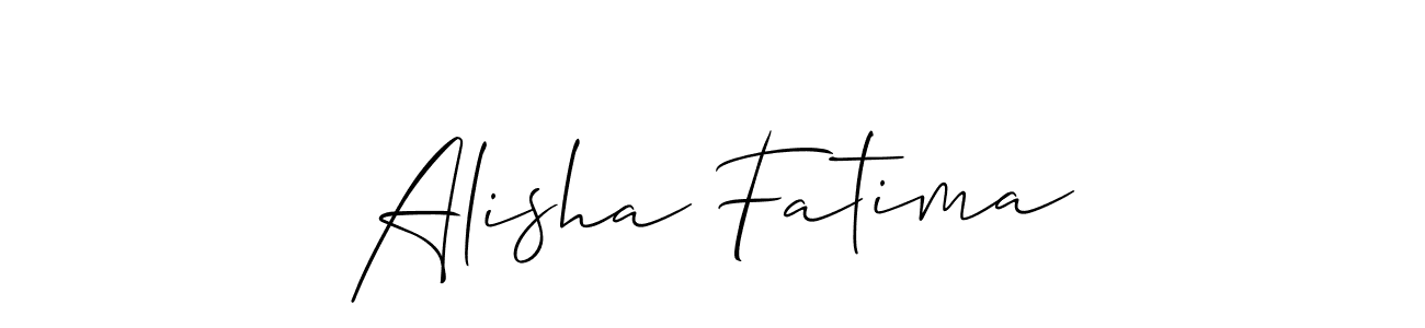 How to make Alisha Fatima signature? Allison_Script is a professional autograph style. Create handwritten signature for Alisha Fatima name. Alisha Fatima signature style 2 images and pictures png