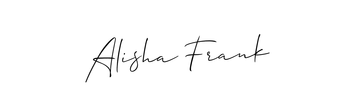 Make a beautiful signature design for name Alisha Frank. With this signature (Allison_Script) style, you can create a handwritten signature for free. Alisha Frank signature style 2 images and pictures png