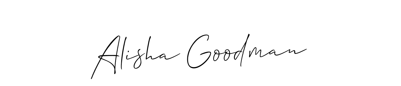 Design your own signature with our free online signature maker. With this signature software, you can create a handwritten (Allison_Script) signature for name Alisha Goodman. Alisha Goodman signature style 2 images and pictures png