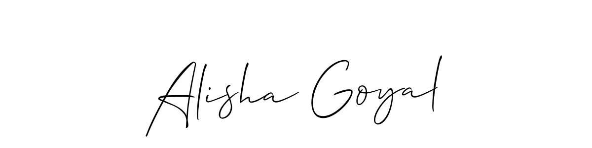 This is the best signature style for the Alisha Goyal name. Also you like these signature font (Allison_Script). Mix name signature. Alisha Goyal signature style 2 images and pictures png