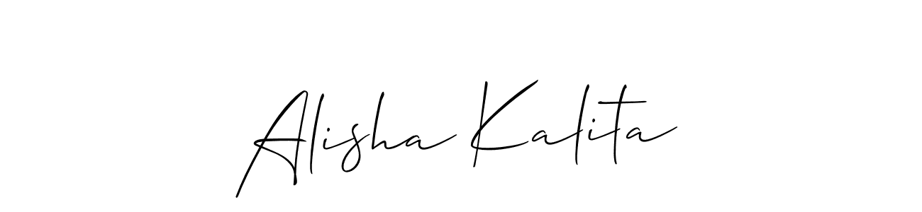How to make Alisha Kalita signature? Allison_Script is a professional autograph style. Create handwritten signature for Alisha Kalita name. Alisha Kalita signature style 2 images and pictures png