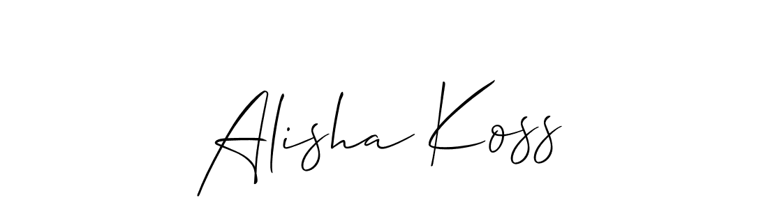 It looks lik you need a new signature style for name Alisha Koss. Design unique handwritten (Allison_Script) signature with our free signature maker in just a few clicks. Alisha Koss signature style 2 images and pictures png