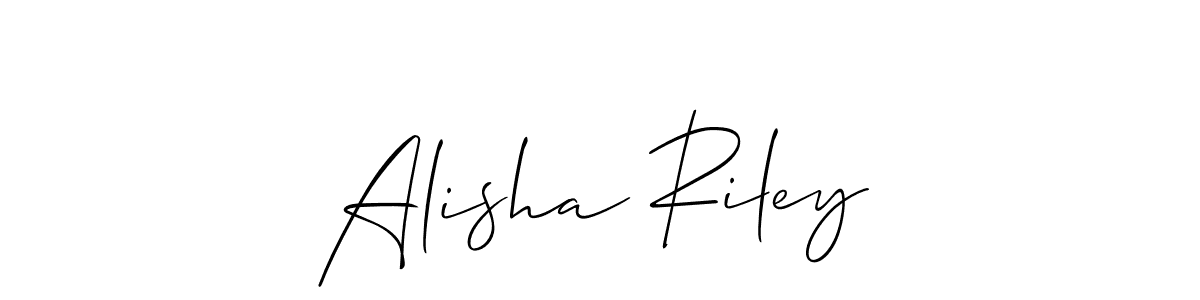 How to make Alisha Riley name signature. Use Allison_Script style for creating short signs online. This is the latest handwritten sign. Alisha Riley signature style 2 images and pictures png