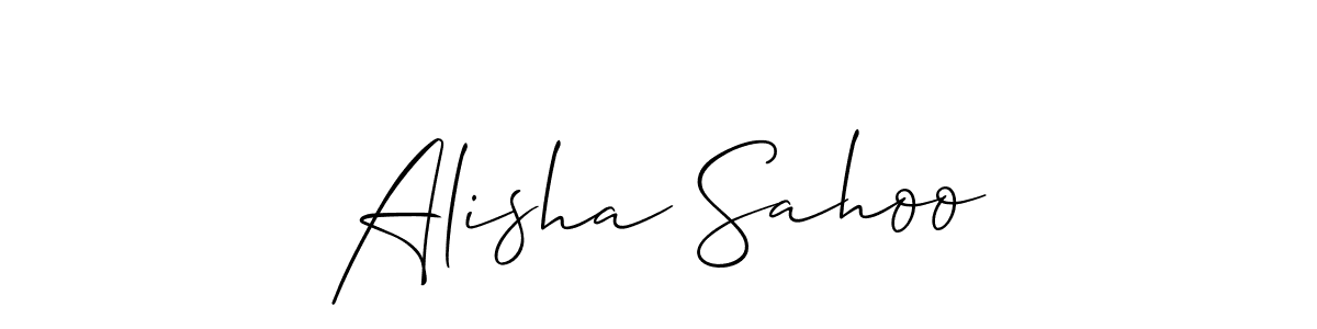 Create a beautiful signature design for name Alisha Sahoo. With this signature (Allison_Script) fonts, you can make a handwritten signature for free. Alisha Sahoo signature style 2 images and pictures png