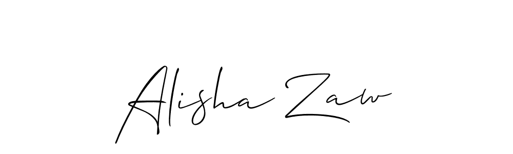 Here are the top 10 professional signature styles for the name Alisha Zaw. These are the best autograph styles you can use for your name. Alisha Zaw signature style 2 images and pictures png