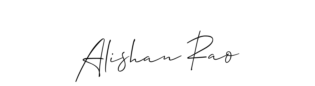 How to make Alishan Rao signature? Allison_Script is a professional autograph style. Create handwritten signature for Alishan Rao name. Alishan Rao signature style 2 images and pictures png