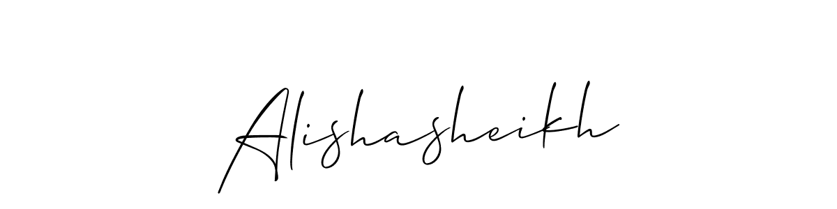 if you are searching for the best signature style for your name Alishasheikh. so please give up your signature search. here we have designed multiple signature styles  using Allison_Script. Alishasheikh signature style 2 images and pictures png