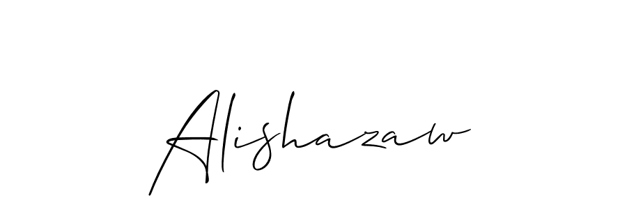 How to make Alishazaw name signature. Use Allison_Script style for creating short signs online. This is the latest handwritten sign. Alishazaw signature style 2 images and pictures png