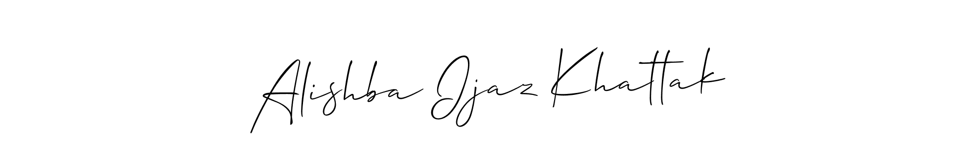 It looks lik you need a new signature style for name Alishba Ijaz Khattak. Design unique handwritten (Allison_Script) signature with our free signature maker in just a few clicks. Alishba Ijaz Khattak signature style 2 images and pictures png