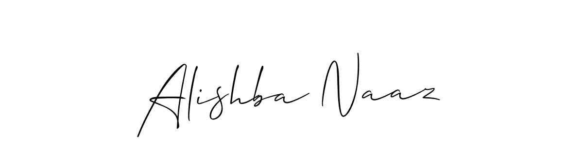 How to make Alishba Naaz signature? Allison_Script is a professional autograph style. Create handwritten signature for Alishba Naaz name. Alishba Naaz signature style 2 images and pictures png