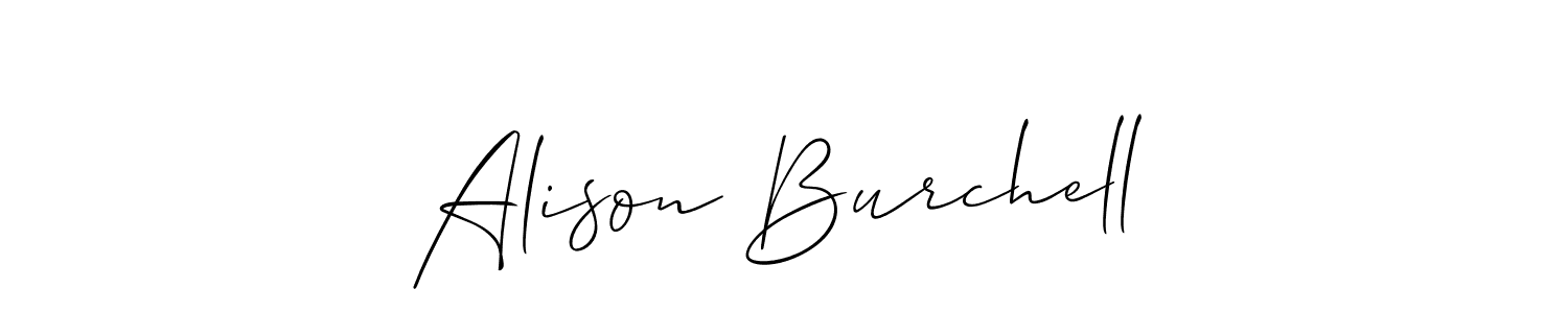 Create a beautiful signature design for name Alison Burchell. With this signature (Allison_Script) fonts, you can make a handwritten signature for free. Alison Burchell signature style 2 images and pictures png