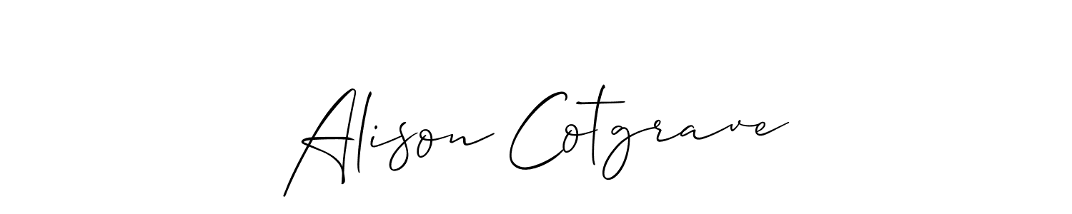 Once you've used our free online signature maker to create your best signature Allison_Script style, it's time to enjoy all of the benefits that Alison Cotgrave name signing documents. Alison Cotgrave signature style 2 images and pictures png