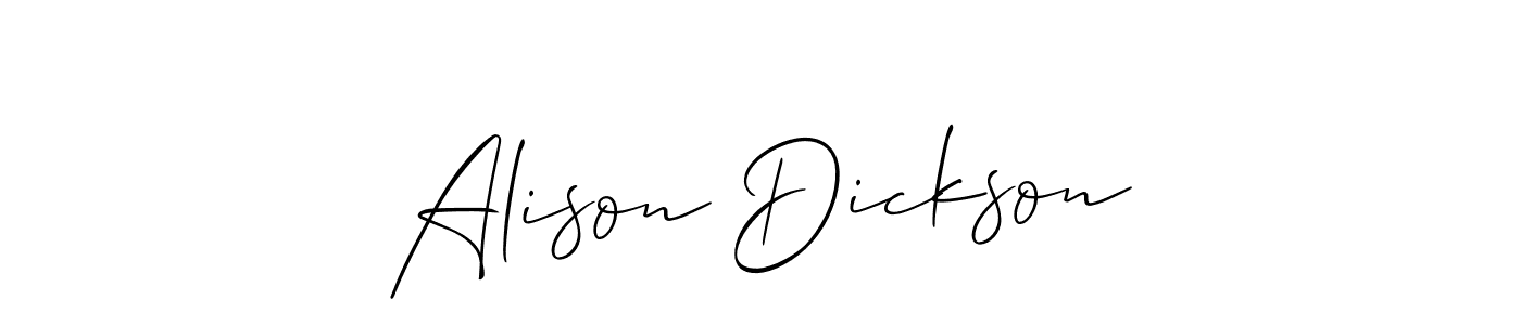 Use a signature maker to create a handwritten signature online. With this signature software, you can design (Allison_Script) your own signature for name Alison Dickson. Alison Dickson signature style 2 images and pictures png