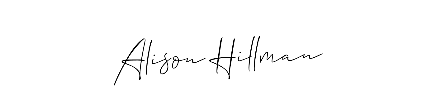 Once you've used our free online signature maker to create your best signature Allison_Script style, it's time to enjoy all of the benefits that Alison Hillman name signing documents. Alison Hillman signature style 2 images and pictures png