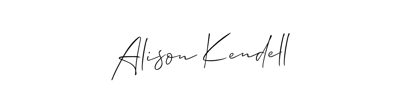 Make a beautiful signature design for name Alison Kendell. With this signature (Allison_Script) style, you can create a handwritten signature for free. Alison Kendell signature style 2 images and pictures png