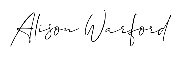 Enhance your business communications with Alison Warford signature in Allison_Script lettering. Clean, modern, and universally compatible. Alison Warford signature style 2 images and pictures png