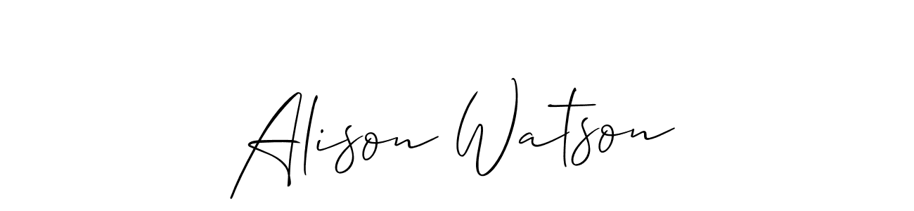 Alison Watson stylish signature style. Best Handwritten Sign (Allison_Script) for my name. Handwritten Signature Collection Ideas for my name Alison Watson. Alison Watson signature style 2 images and pictures png