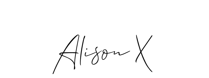 Also we have Alison X name is the best signature style. Create professional handwritten signature collection using Allison_Script autograph style. Alison X signature style 2 images and pictures png