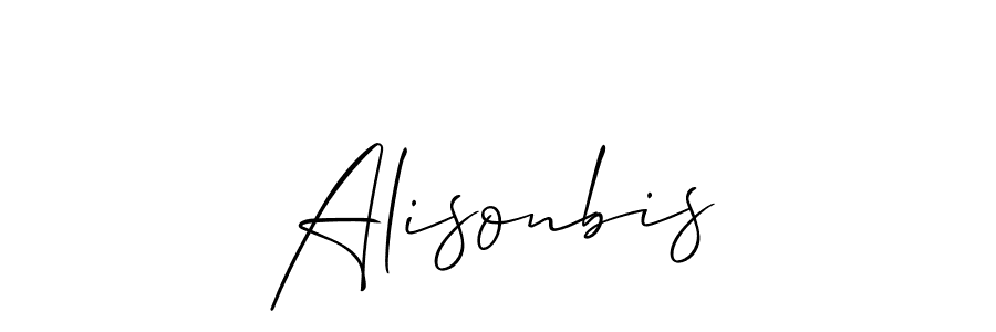 Allison_Script is a professional signature style that is perfect for those who want to add a touch of class to their signature. It is also a great choice for those who want to make their signature more unique. Get Alisonbis name to fancy signature for free. Alisonbis signature style 2 images and pictures png