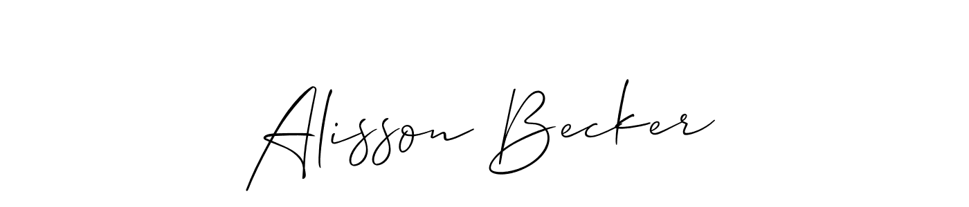 How to make Alisson Becker name signature. Use Allison_Script style for creating short signs online. This is the latest handwritten sign. Alisson Becker signature style 2 images and pictures png