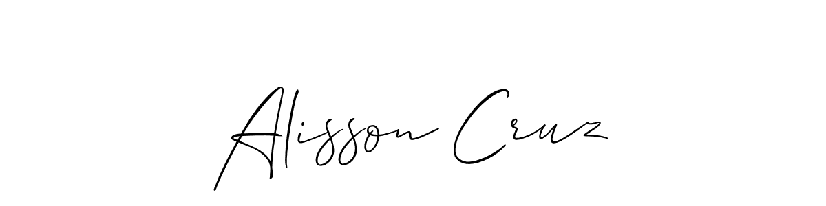 How to make Alisson Cruz signature? Allison_Script is a professional autograph style. Create handwritten signature for Alisson Cruz name. Alisson Cruz signature style 2 images and pictures png