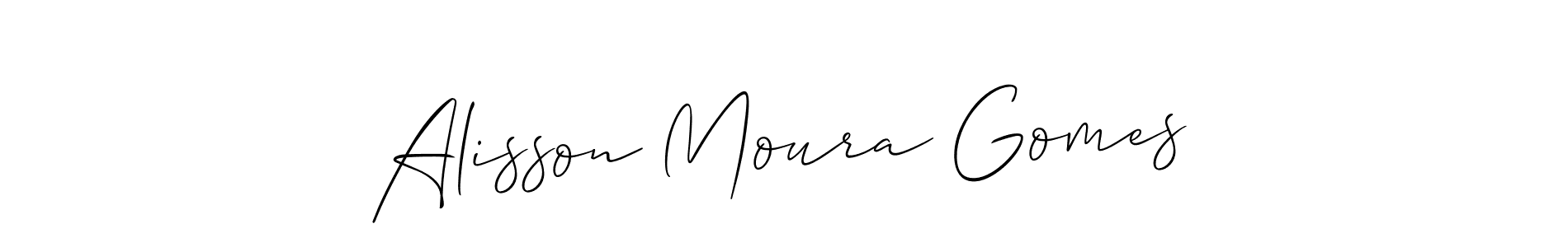 How to make Alisson Moura Gomes name signature. Use Allison_Script style for creating short signs online. This is the latest handwritten sign. Alisson Moura Gomes signature style 2 images and pictures png