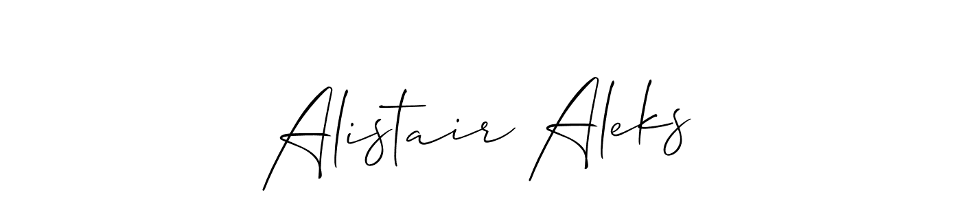 Also we have Alistair Aleks name is the best signature style. Create professional handwritten signature collection using Allison_Script autograph style. Alistair Aleks signature style 2 images and pictures png