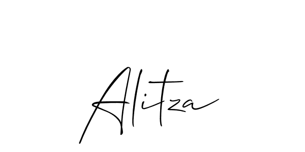 Allison_Script is a professional signature style that is perfect for those who want to add a touch of class to their signature. It is also a great choice for those who want to make their signature more unique. Get Alitza name to fancy signature for free. Alitza signature style 2 images and pictures png
